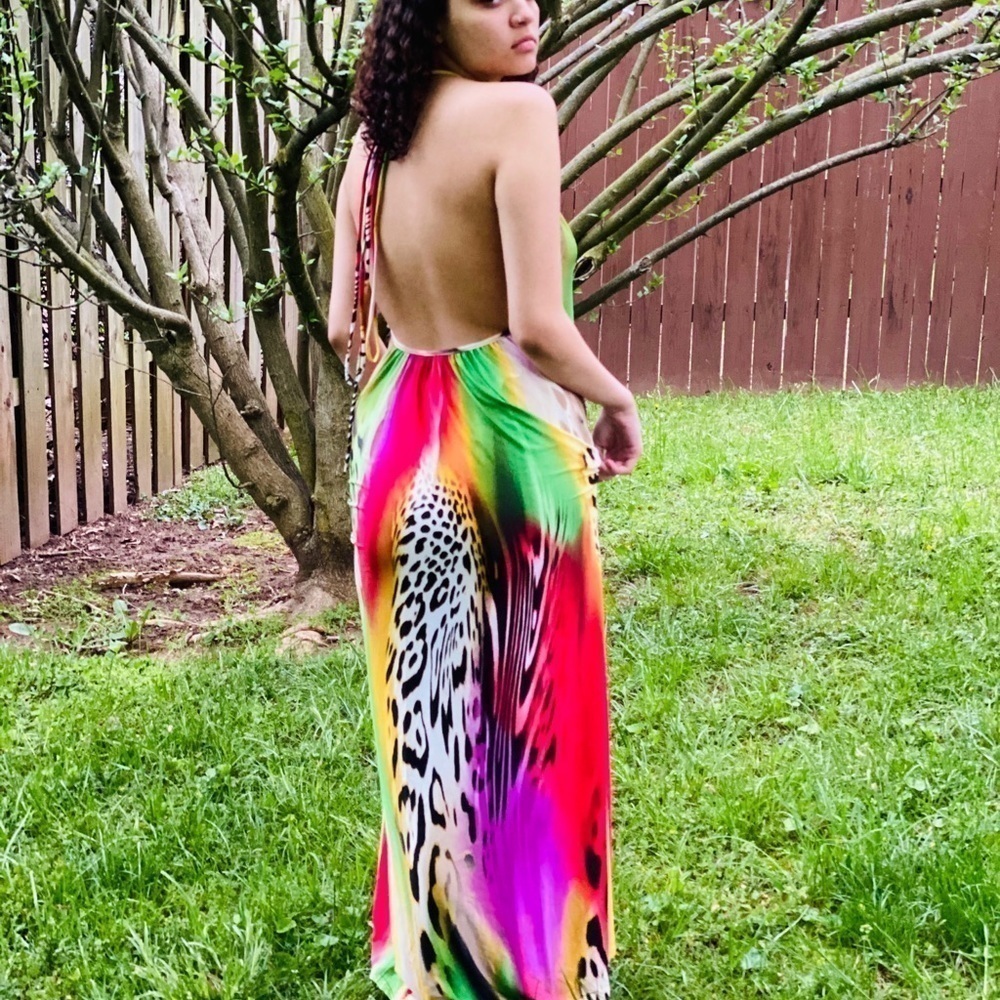Beautiful Multi Color Maxi Dress - Picture 4 of 4